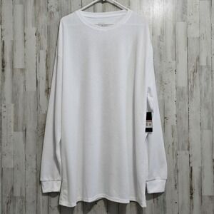 Galaxy By Harvic White Waffle Knit Thermal Long Sleeve Shirt Size 4 XL